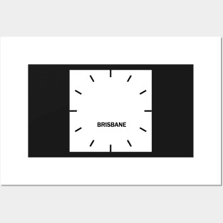 Brisbane Time Zone Wall Clock Posters and Art